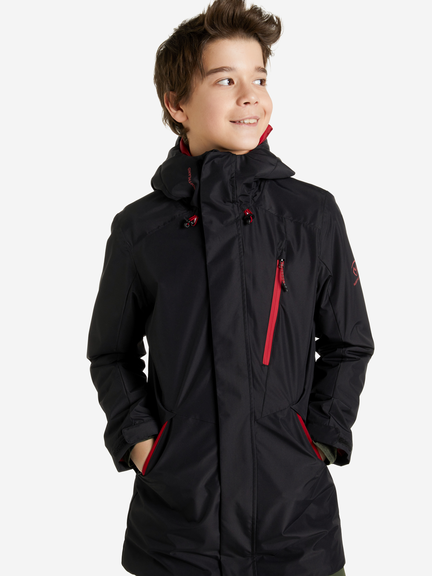 фото Куртка для мальчиков northland, черный, размер 158