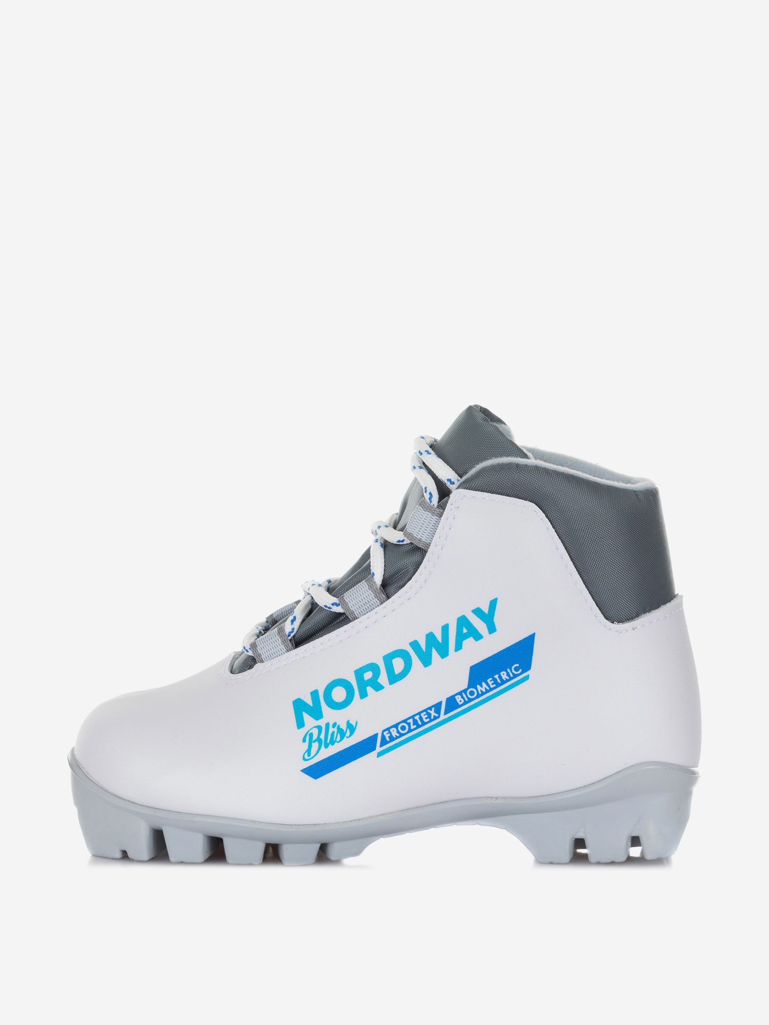 фото Ботинки для беговых лыж детские nordway bliss jr, белый, размер 27