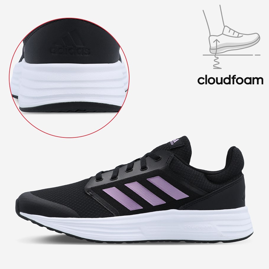 Кроссовки женские adidas Galaxy 5 черный цвет — купить за 7399 руб. в  интернет-магазине Спортмастер