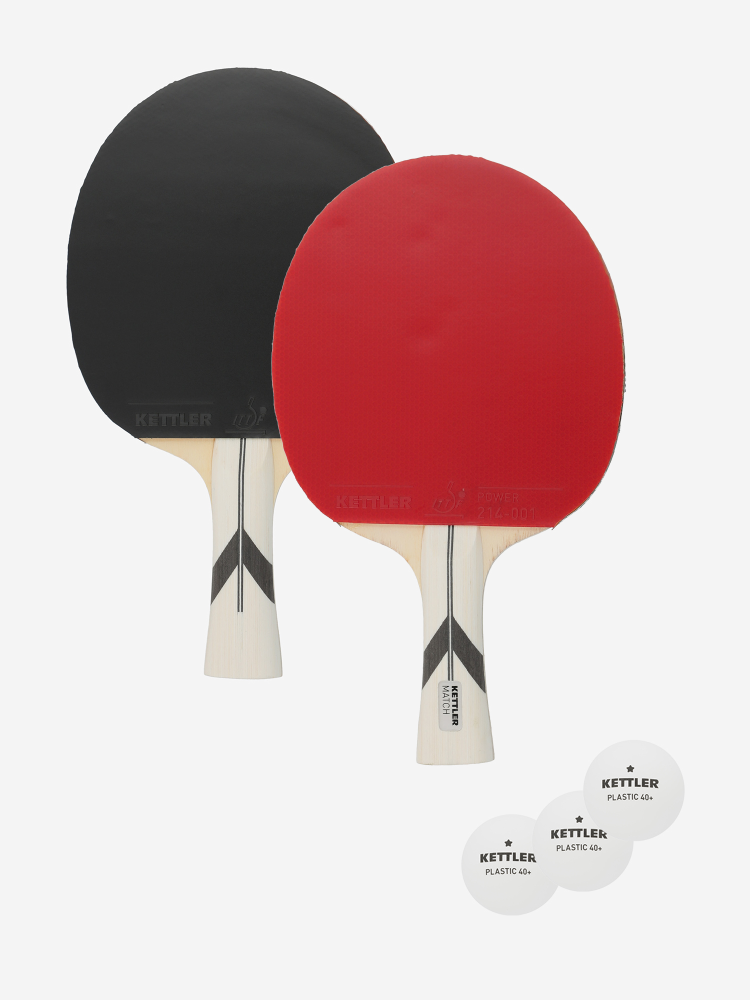 фото Набор для настольного тенниса kettler: 2 ракетки, 3 мяча, мультицвет, размер без размера