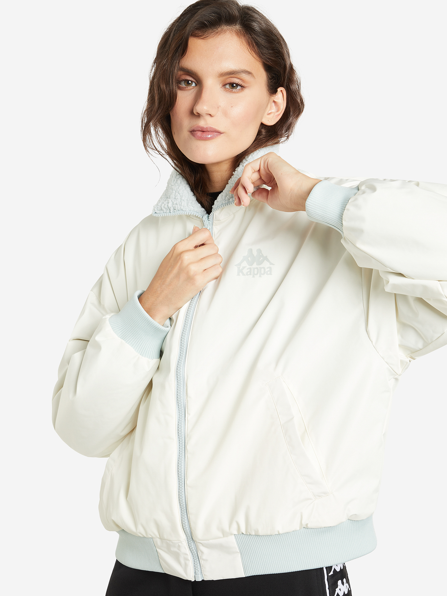 фото Куртка женская kappa, бежевый, размер 50-52